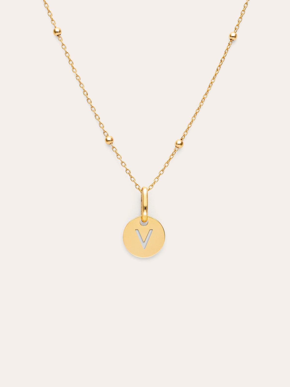 Gepersonaliseerde ketting Mini Medallion verguld met goud