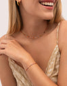 Cadeau Set Ketting en Armband Crystal Summer Staal Verguld met Goud