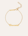 Bracelet Personnalisé Carrie Argent Plaqué Or