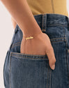 Bracelet Personnalisé Monogramme Argent Plaqué Or