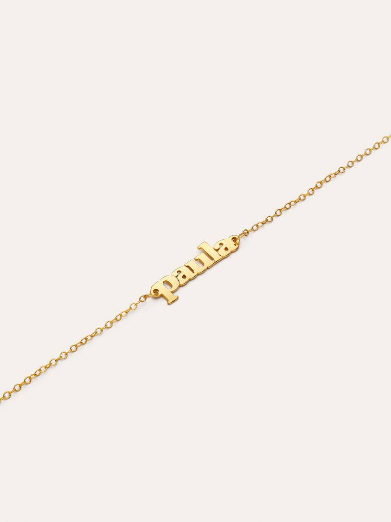 Bracelet Personnalisé Monogramme Argent Plaqué Or