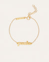 Bracelet Personnalisé Monogramme Argent Plaqué Or