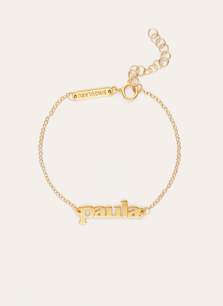 Bracelet Personnalisé Monogramme Argent Plaqué Or