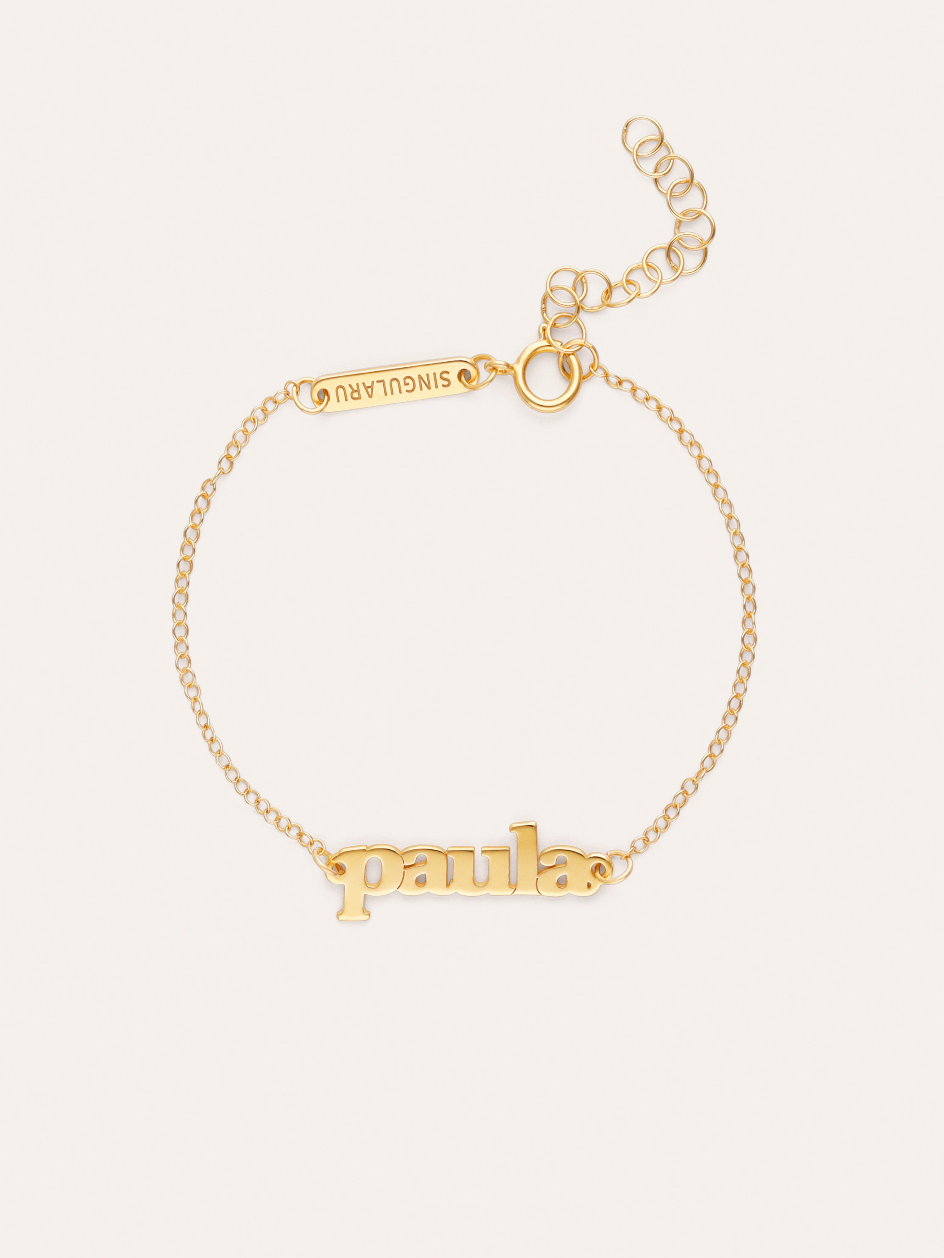 Bracelet Personnalisé Monogramme Argent Plaqué Or