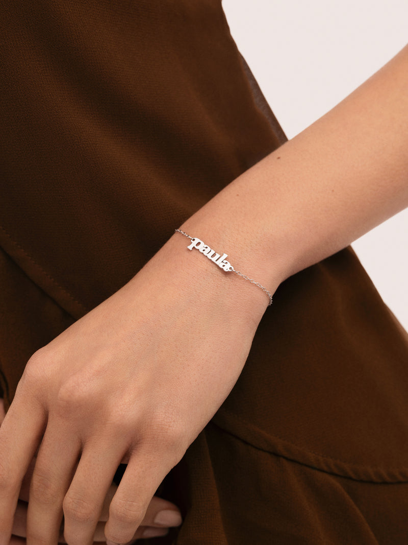 Bracelet Personnalisé Monogramme Argent