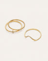 Pack 3 Anillos Sparks Acero Baño Oro