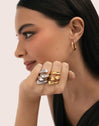 Anillo Abbraccio Amour Acero Baño Oro