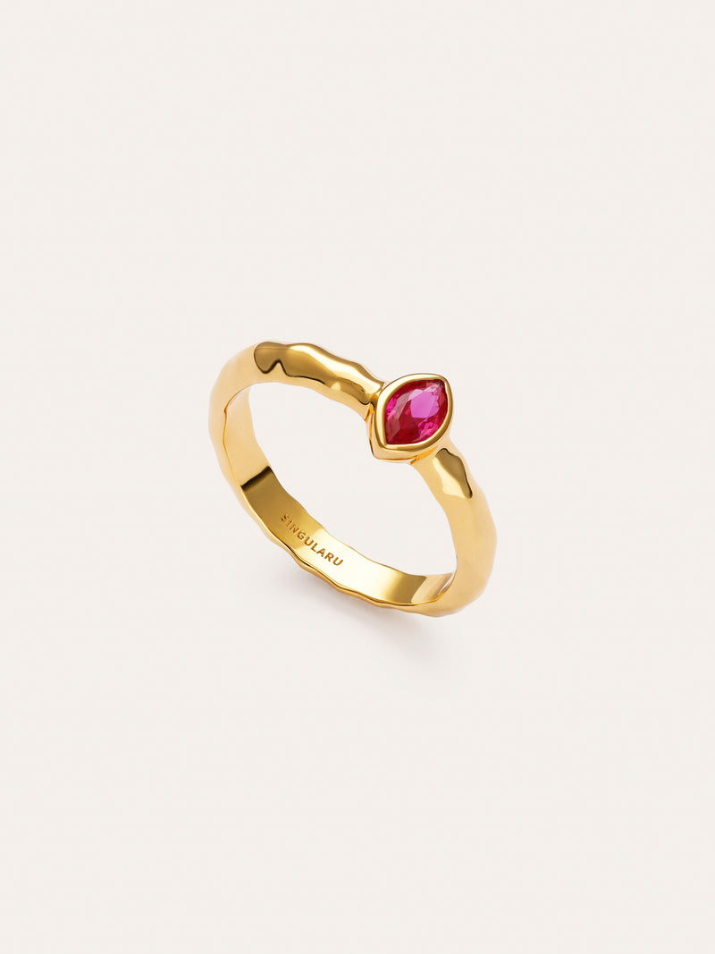 Ring Alma Rosé vergoldet