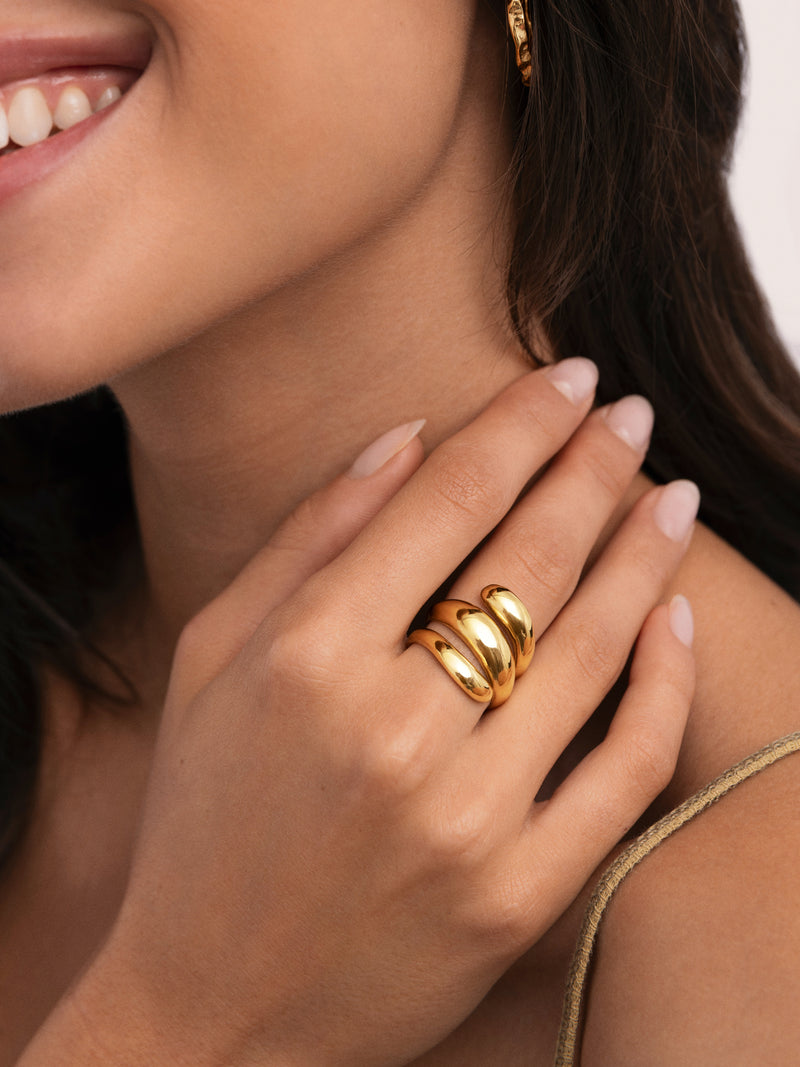 Loop Ring Gold-Plated Steel