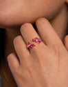Ring Buganvilla Raspberry roségoud verguld
