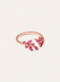 Ring Buganvilla Raspberry roségoud verguld