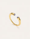 Bague Cane Cyanite Plaqué Or