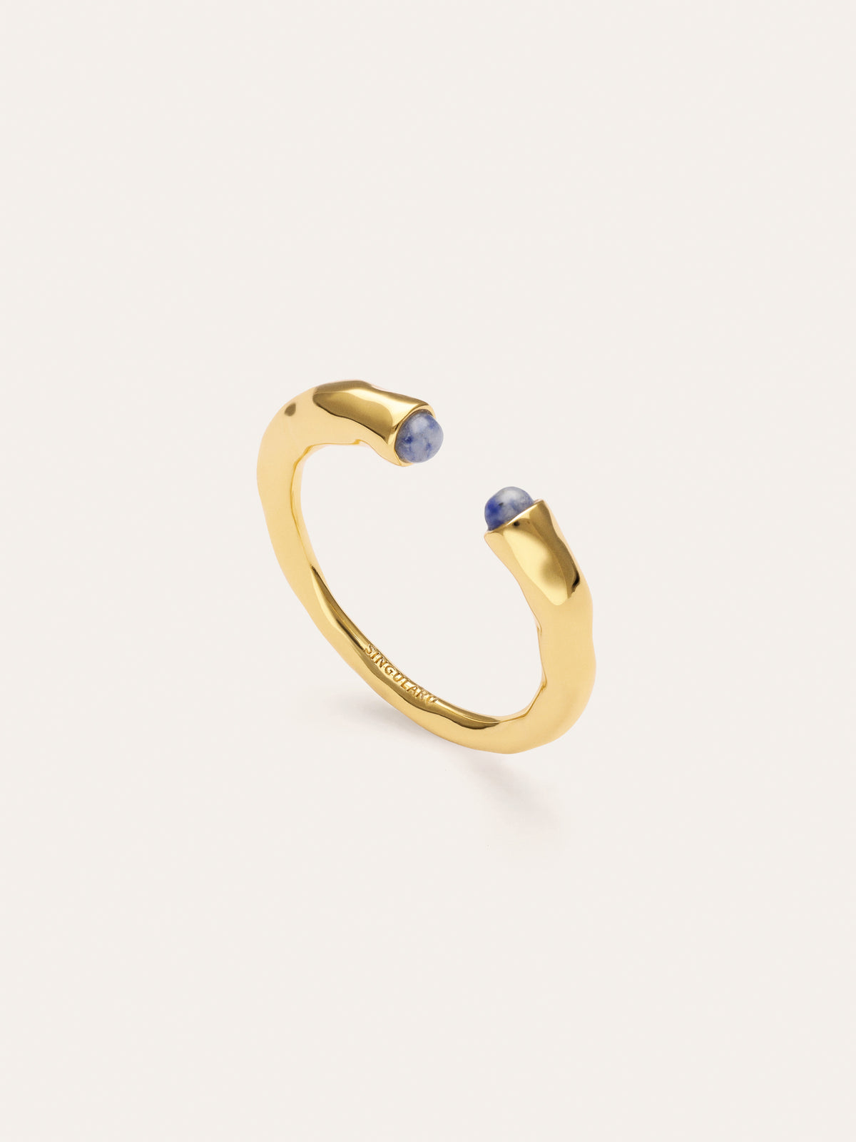 Bague Cane Cyanite Plaqué Or