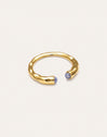 Bague Cane Cyanite Plaqué Or