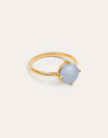 Anillo Celebrate Azul Baño Oro