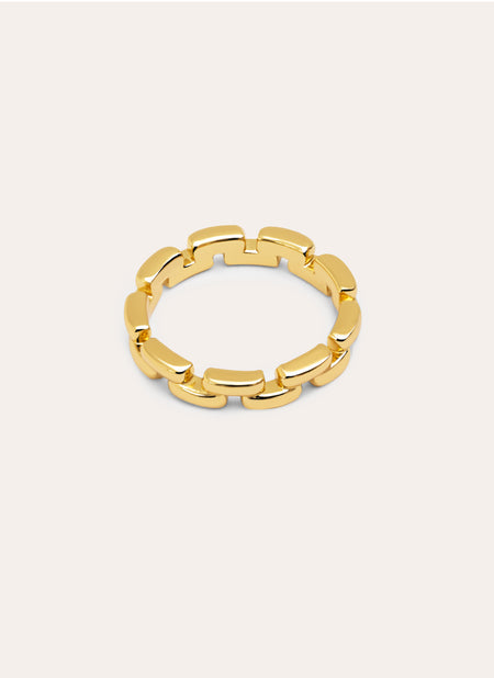 Anillo Chain Baño Oro