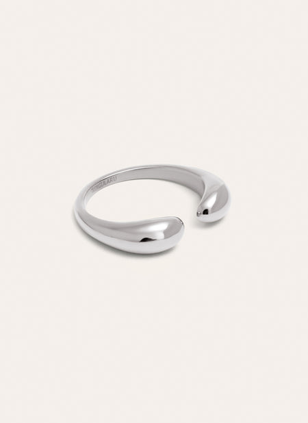 Anillo Doble Gota Acero