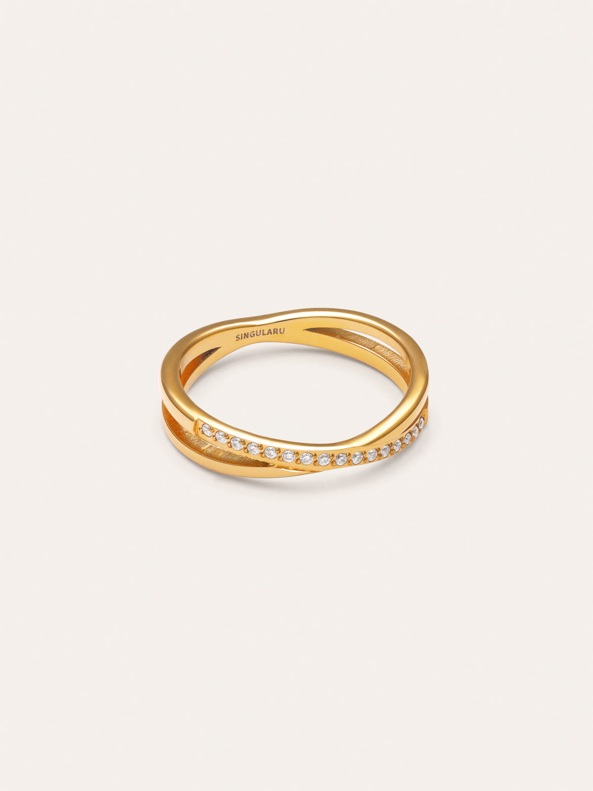 Ring Dubbel Teresa Sparks Staal verguld