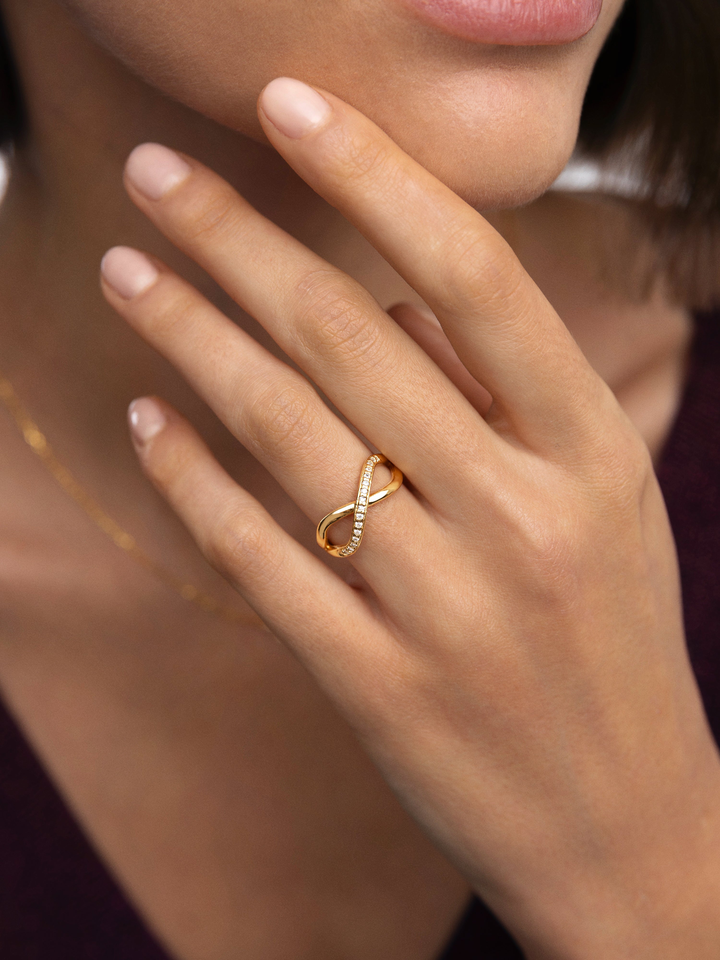 Anillo Eterna Sparks Baño Oro