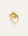 Abraccio Stainless Steel Gold Maxi Ring 