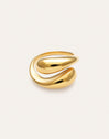 Abraccio Stainless Steel Gold Maxi Ring 