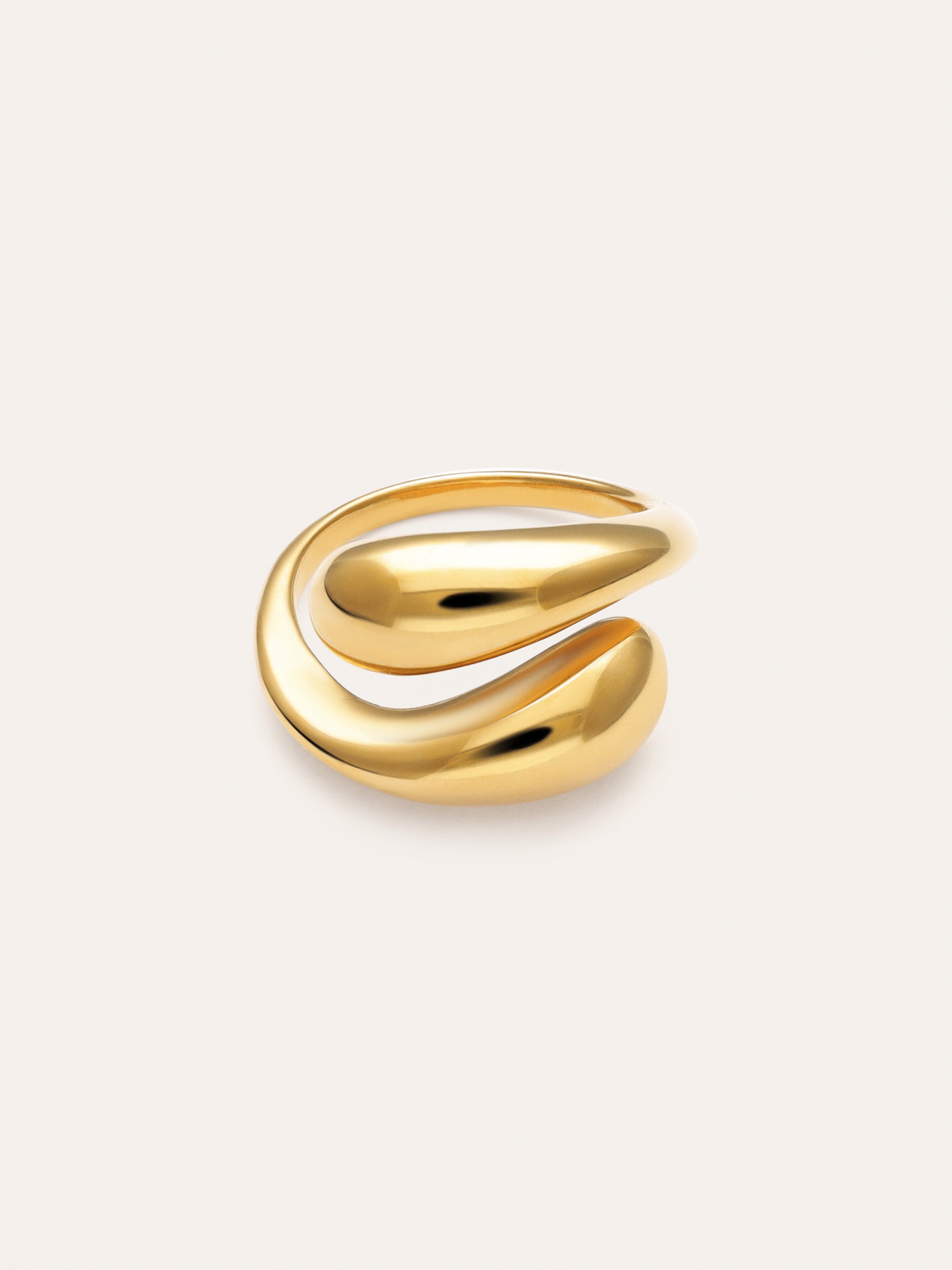 Abraccio Stainless Steel Gold Maxi Ring 