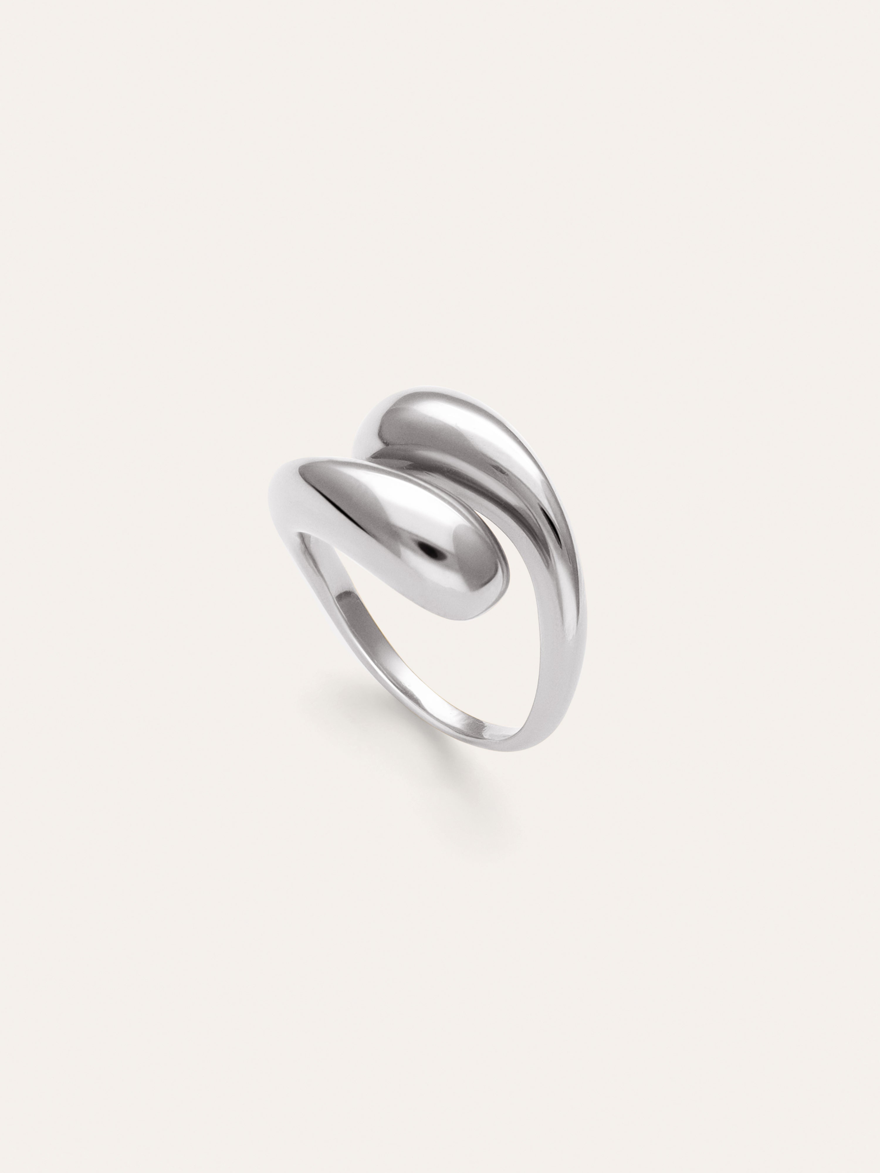 Maxi Abbraccio Stainless Steel Ring 