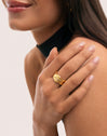 Bague Maui Acier Plaqué Or