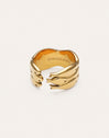 Bague Maui Acier Plaqué Or