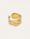 Bague Maui Acier Plaqué Or