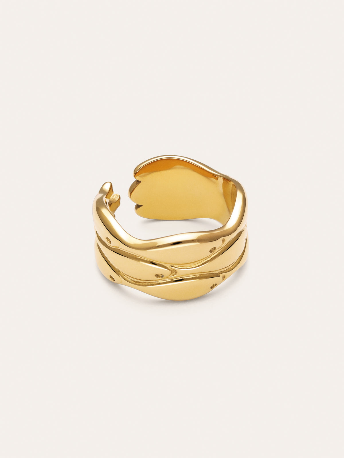 Bague Maui Acier Plaqué Or