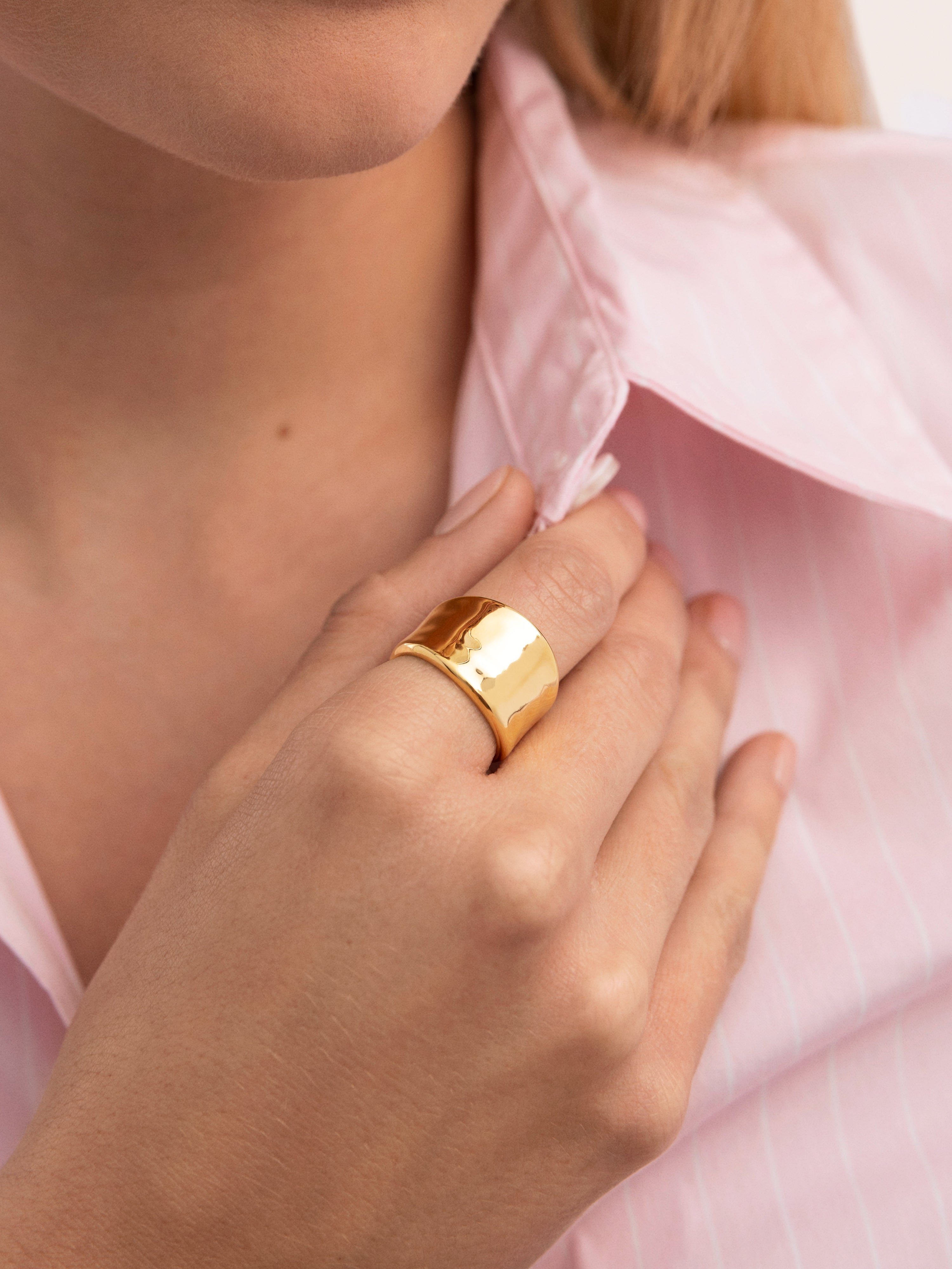 Anillo My Ocean Acero Baño Oro