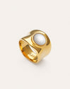 Anillo My Nácar Acero Baño Oro