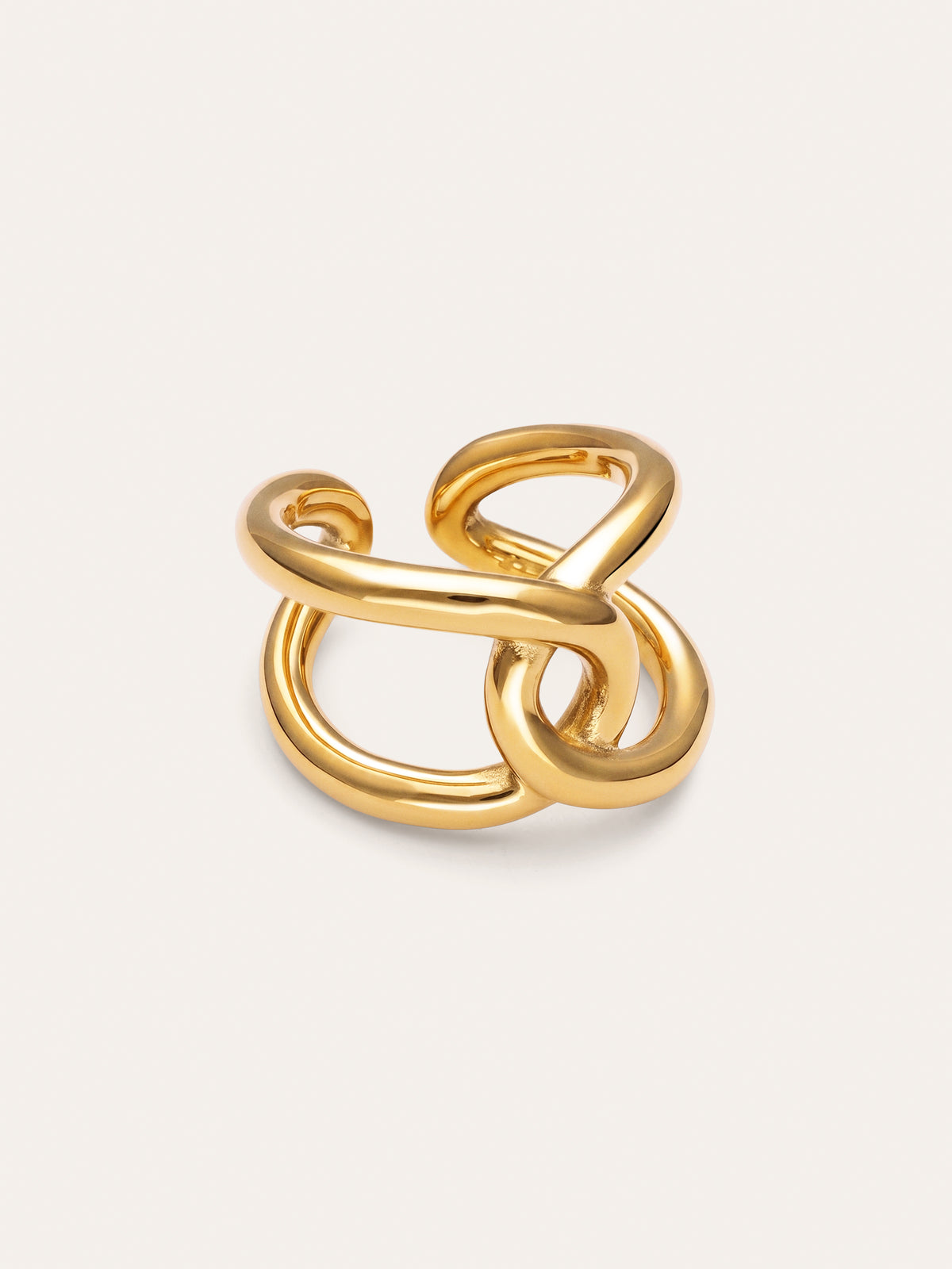 Anello One Link Acciaio placcato Oro