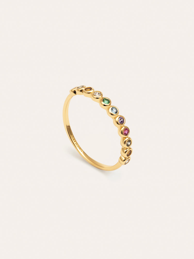 Anillo Orbit Baño Oro