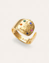 Anillo Organic Colors Zodiaco Baño Oro