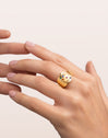 Anillo Organic Colors Zodiaco Baño Oro