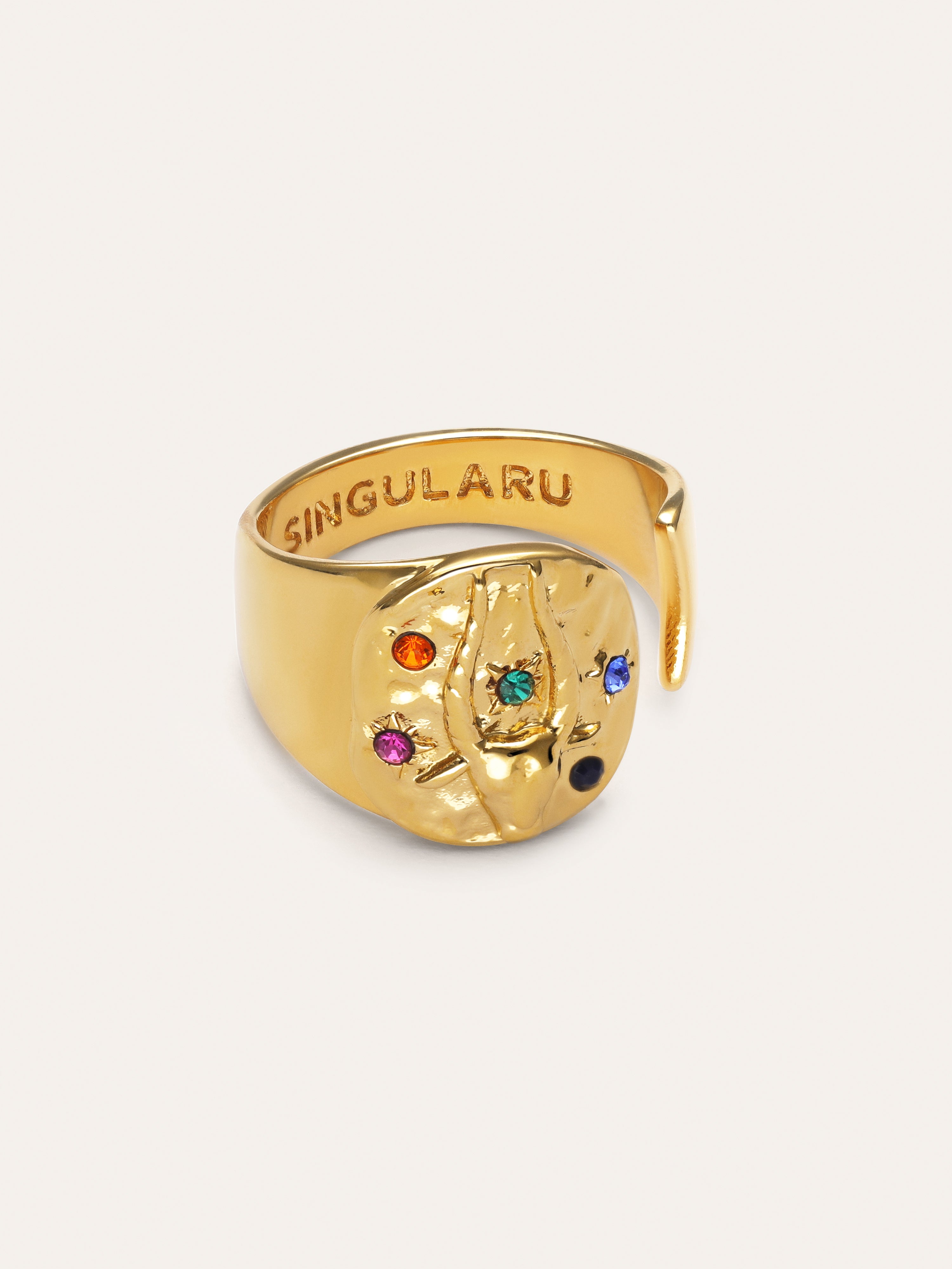 Anillo Organic Colors Zodiaco Baño Oro