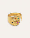 Anillo Organic Colors Zodiaco Baño Oro