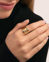 Anillo Organic Colors Zodiaco Baño Oro