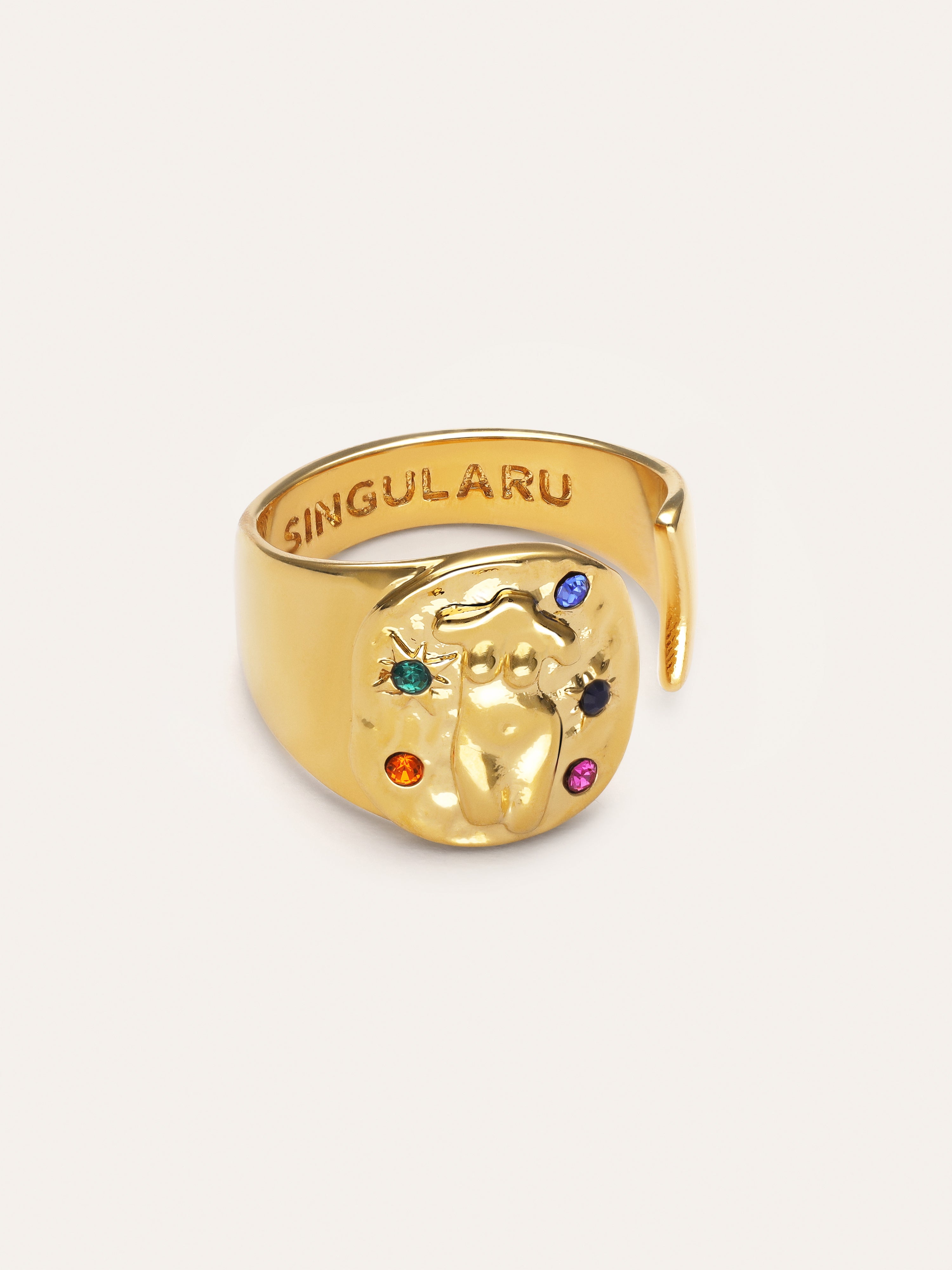 Anillo Organic Colors Zodiaco Baño Oro