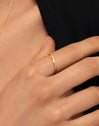 Peak-ring van staal met een goudlaag、】【