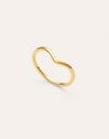 Peak-ring van staal met een goudlaag、】【