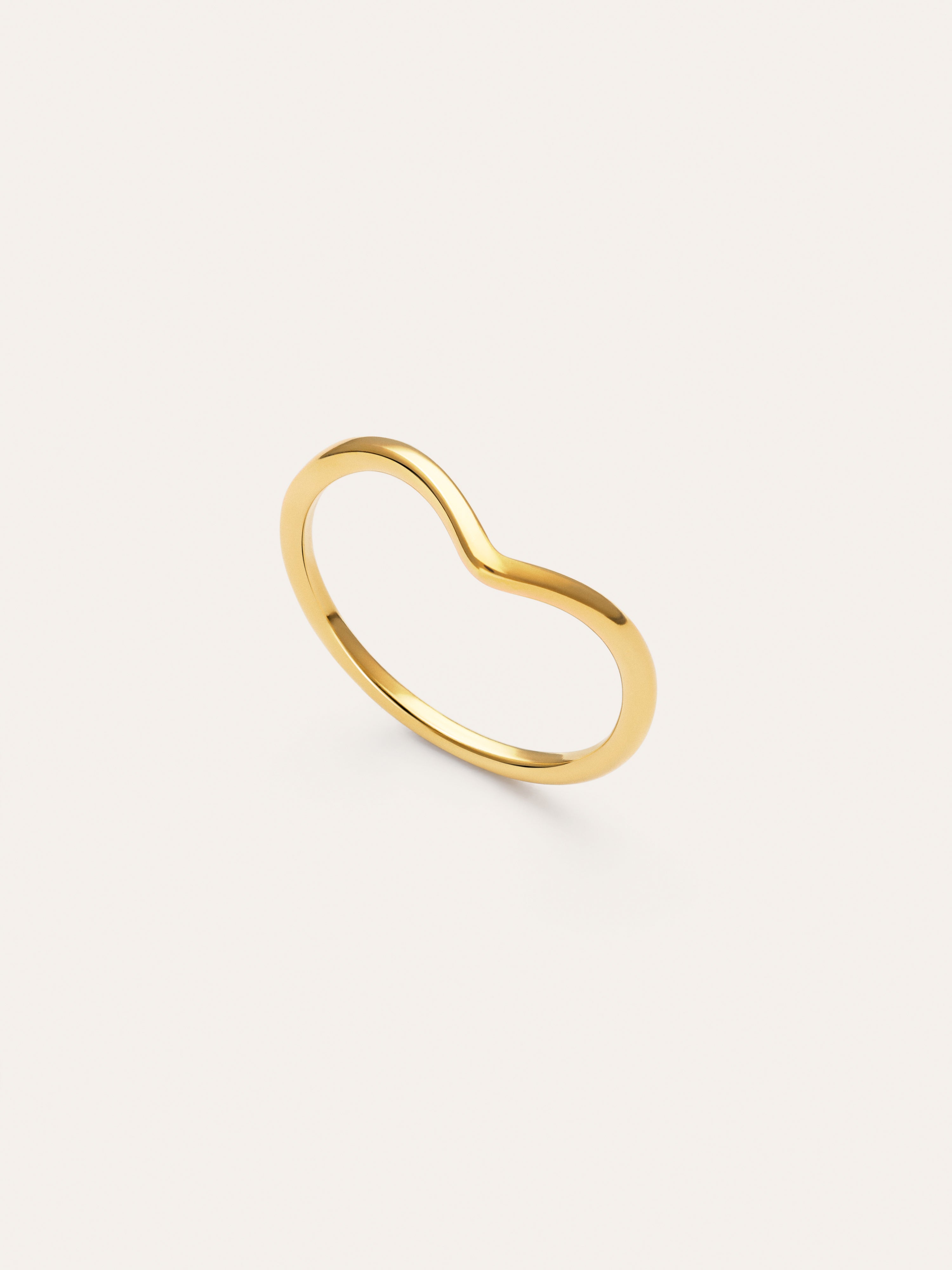 Peak-ring van staal met een goudlaag、】【