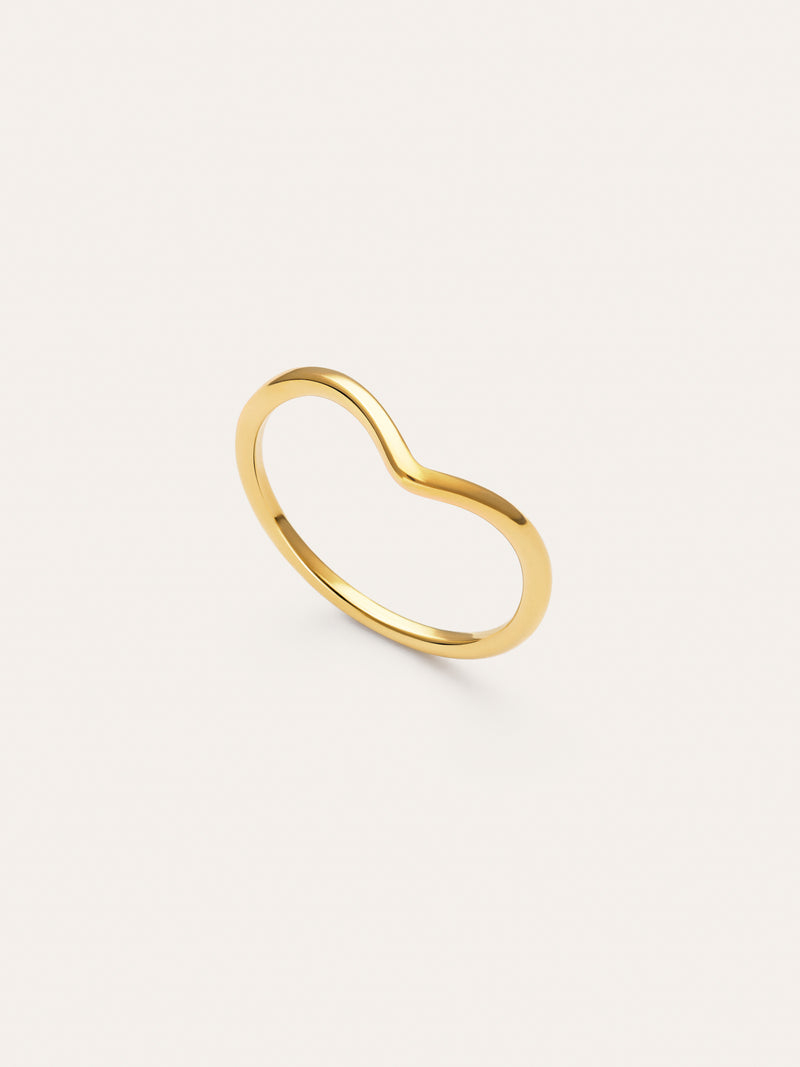 Peak-ring van staal met een goudlaag、】【