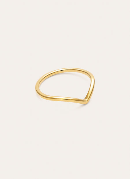 Peak-ring van staal met een goudlaag、】【