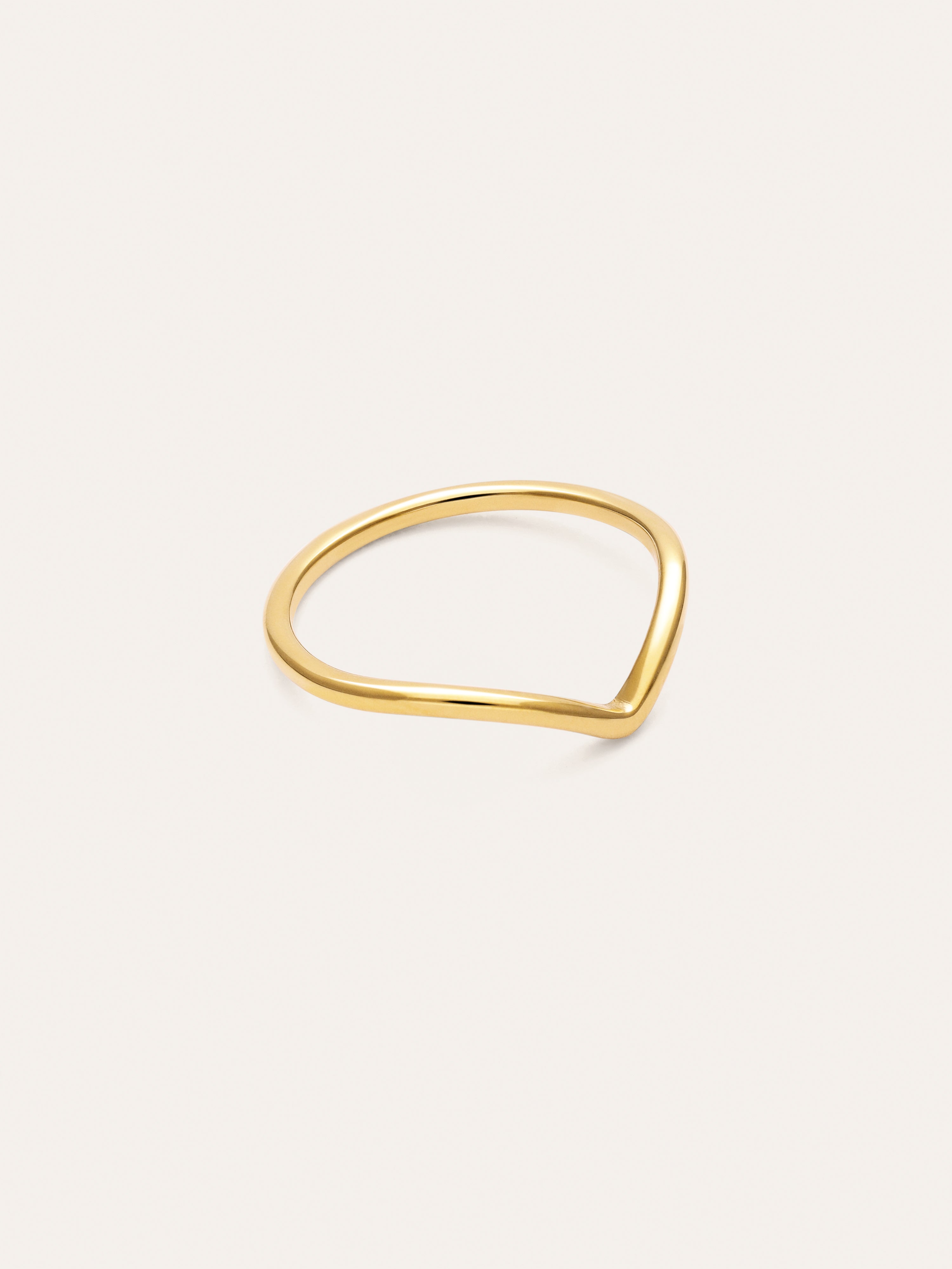 Peak-ring van staal met een goudlaag、】【