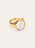 Anillo Rosa de Los Vientos Nácar Baño Oro