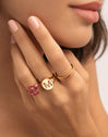 Ring Buganvilla Raspberry roségoud verguld