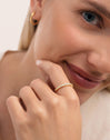 Anillo Shine Plata Baño Oro